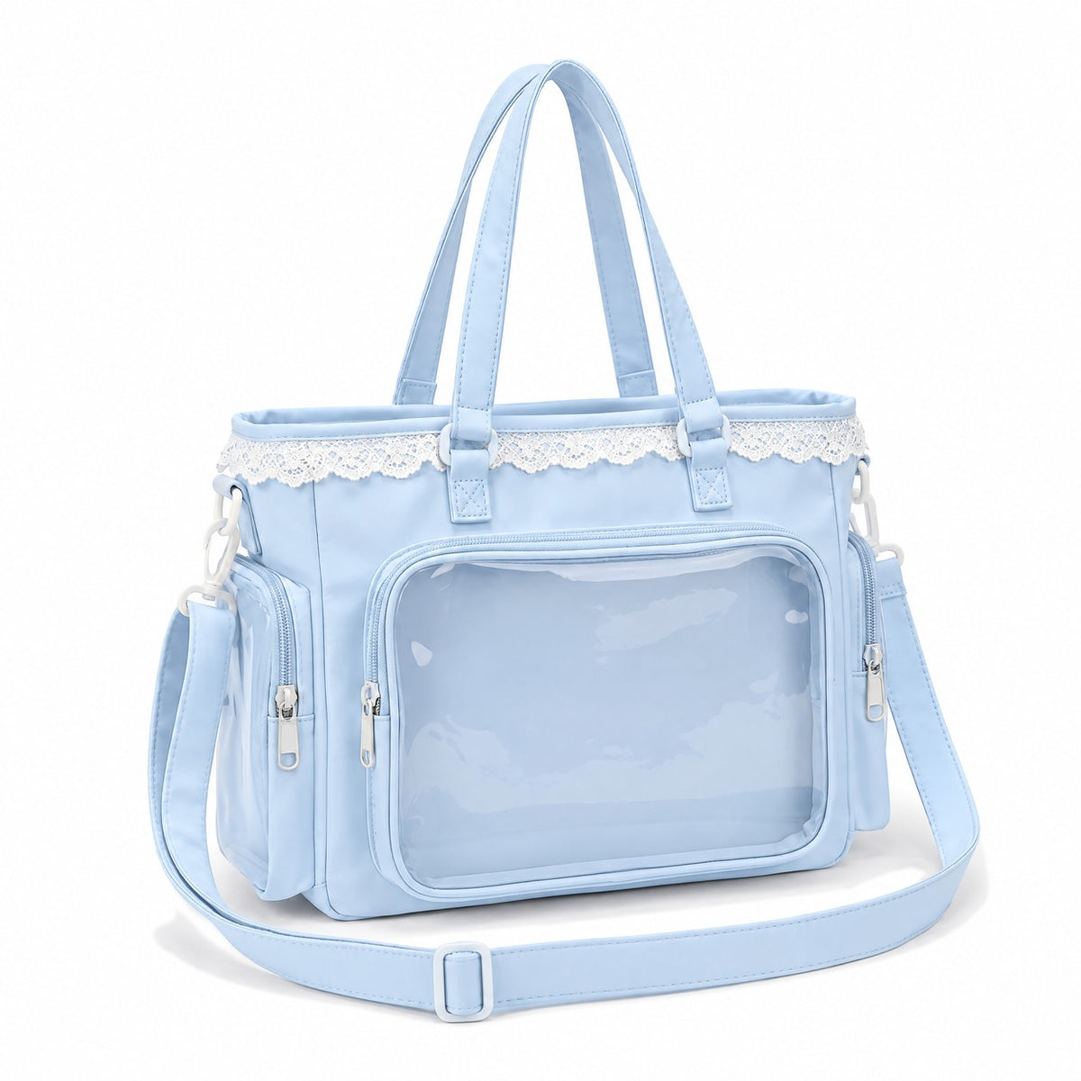 La Courneuve — Bleu — sac Itabag sur fond blanc