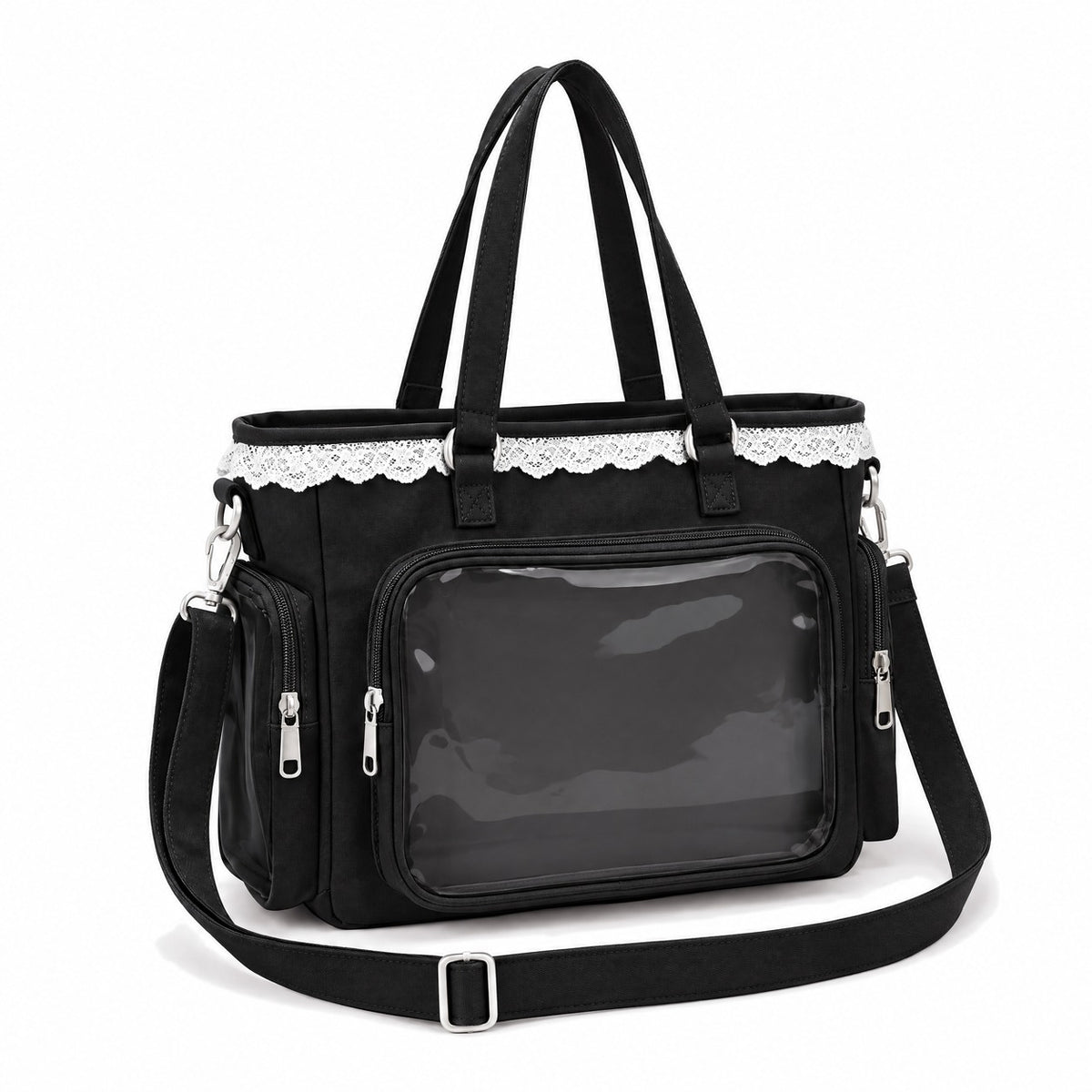 La Courneuve — Noir — sac Itabag sur fond blanc