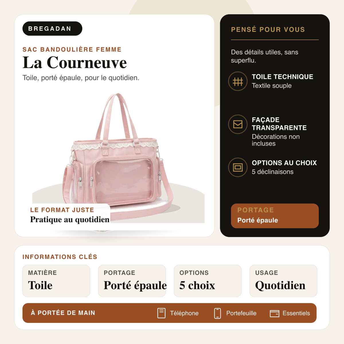 La Courneuve — infographie Bregadan V3 : toile, porté épaule