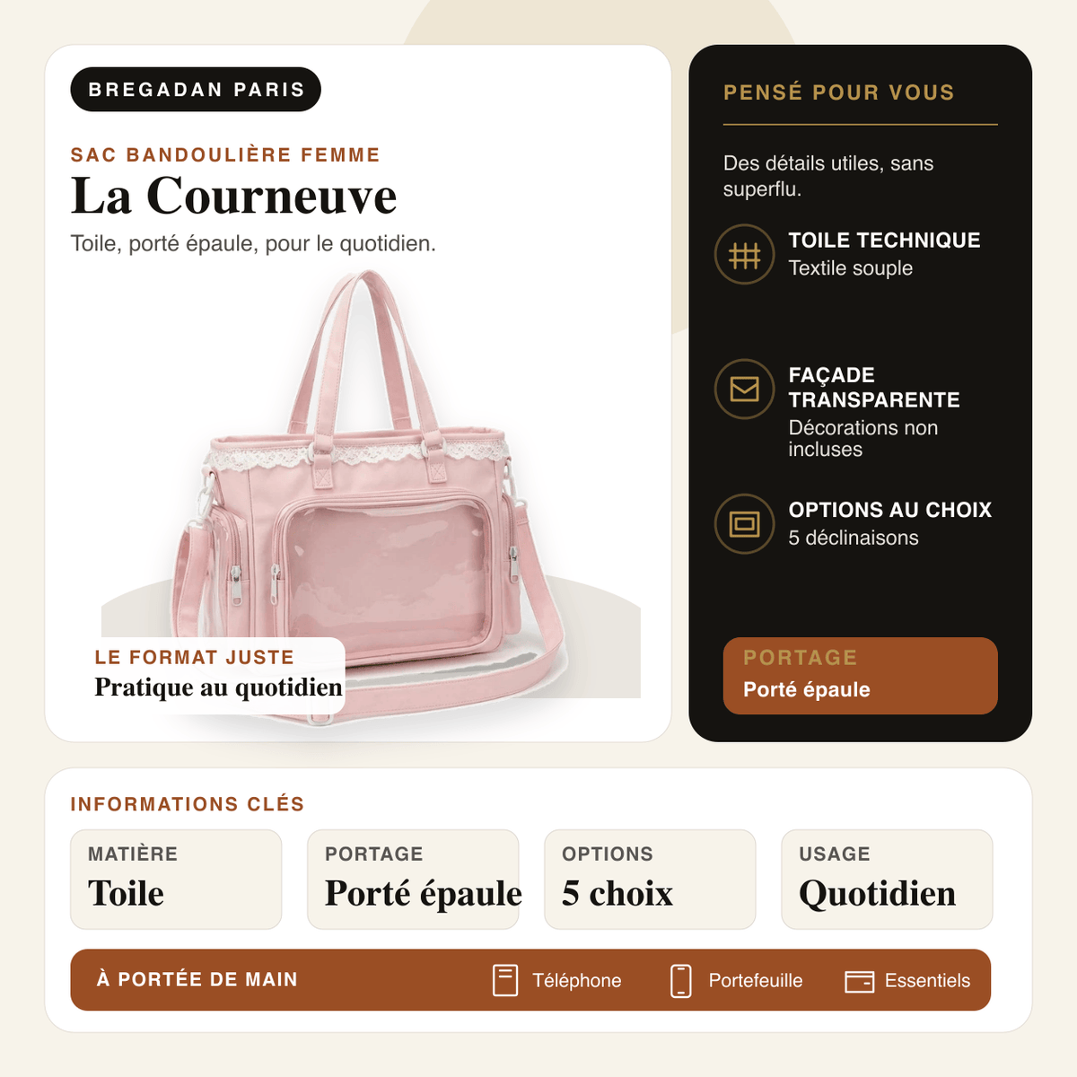 La Courneuve — infographie Bregadan V3 : toile, porté épaule