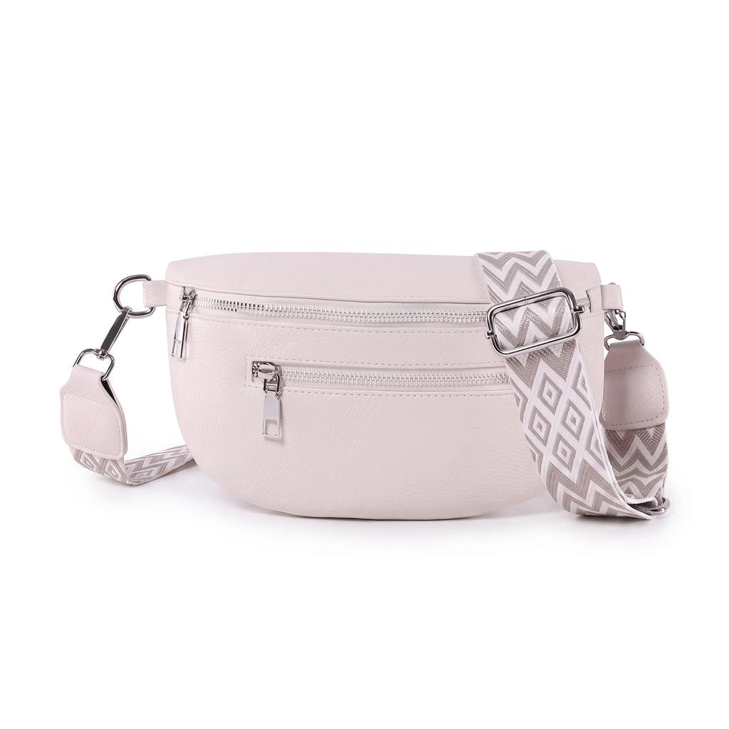 Laval - sac banane blanc, packshot sur fond blanc
