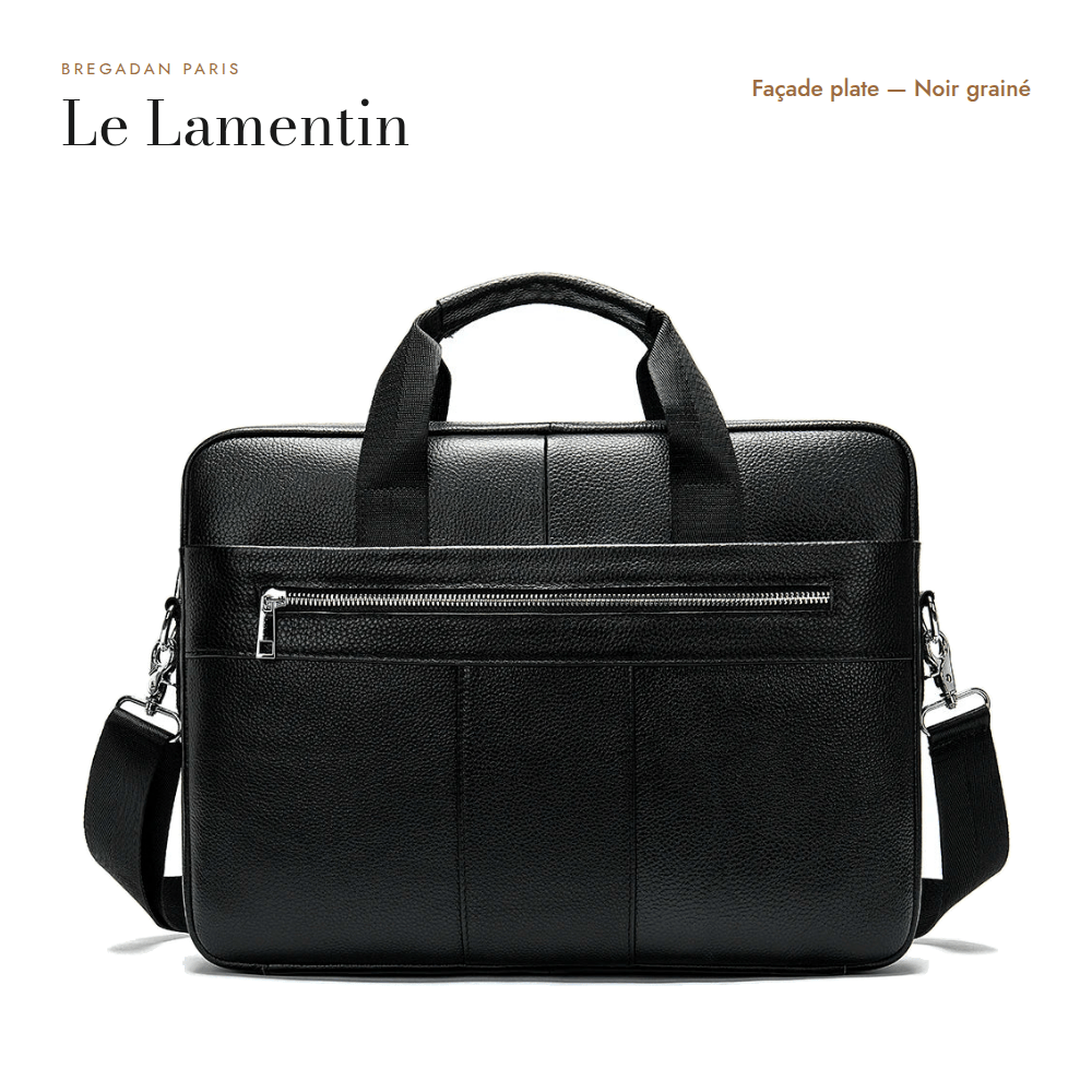 Le Lamentin — façade plate, cuir noir grainé