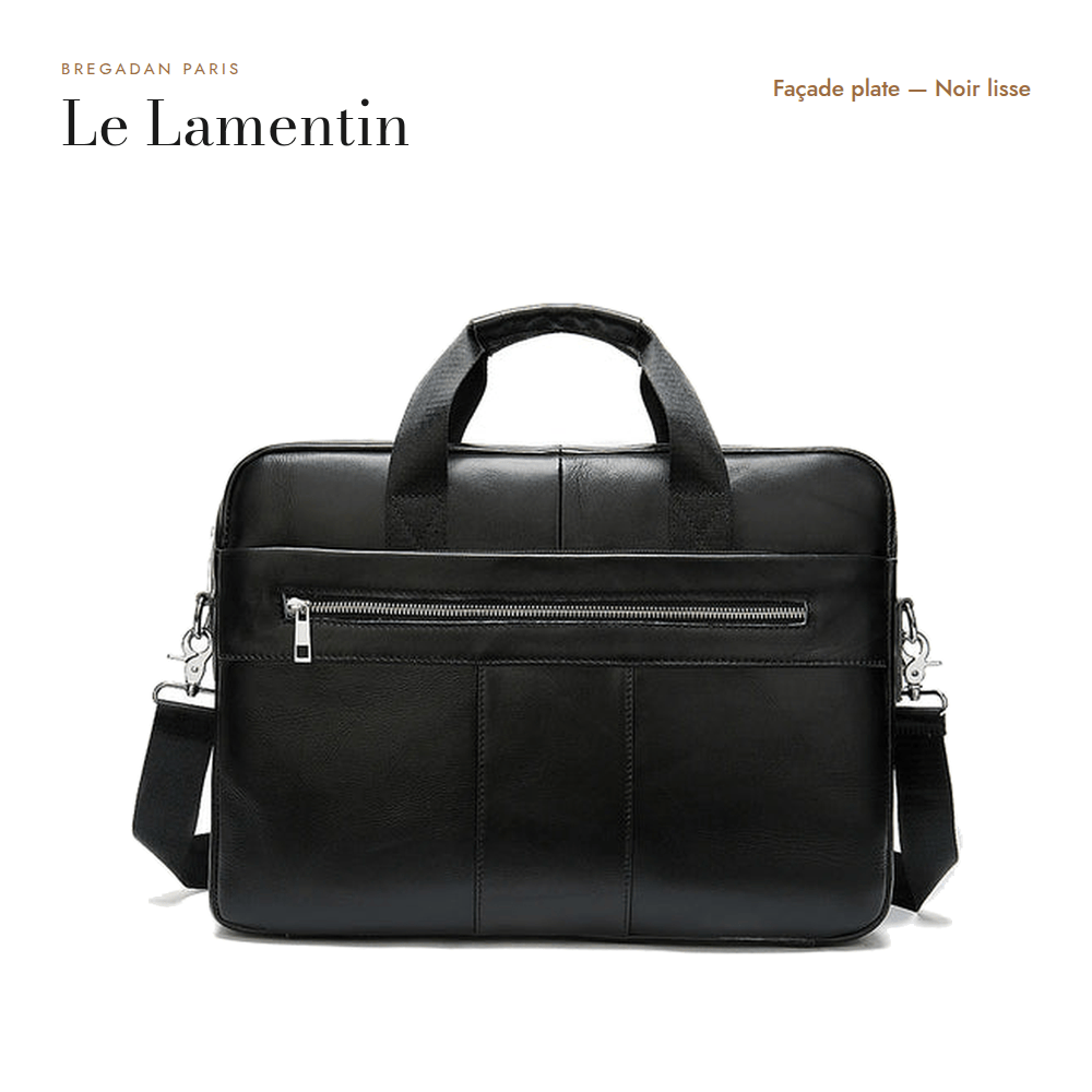 Le Lamentin — façade plate, cuir noir lisse