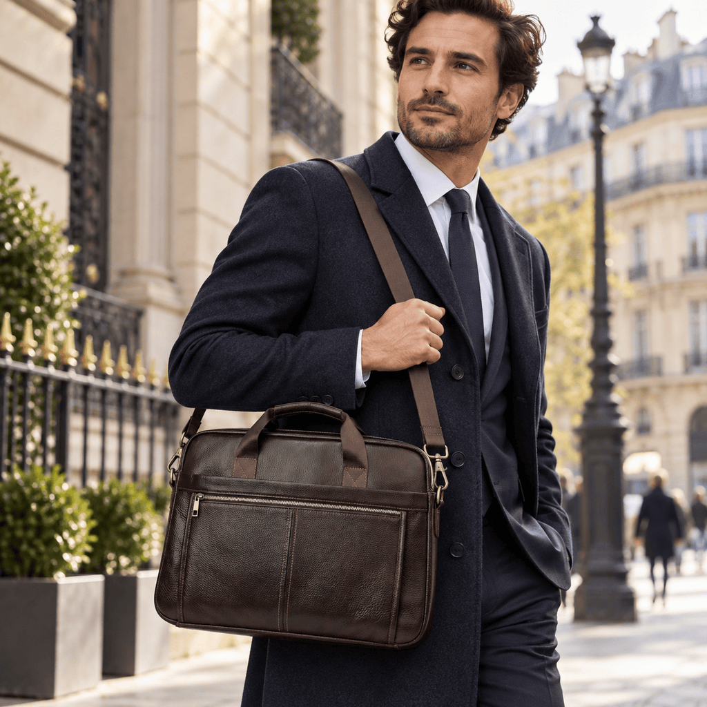 Le Lamentin — Poche plaquée — Café — porte-documents porté
