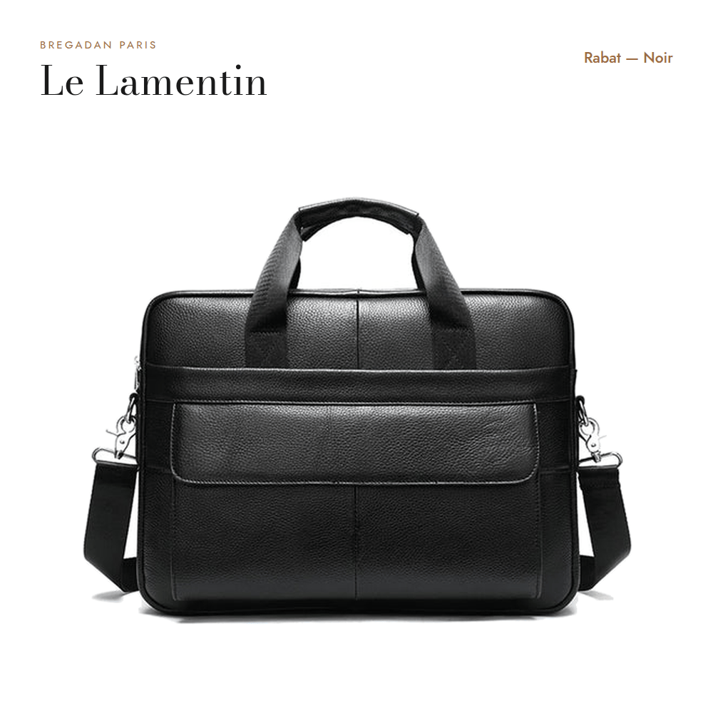 Le Lamentin — façade à rabat, cuir noir