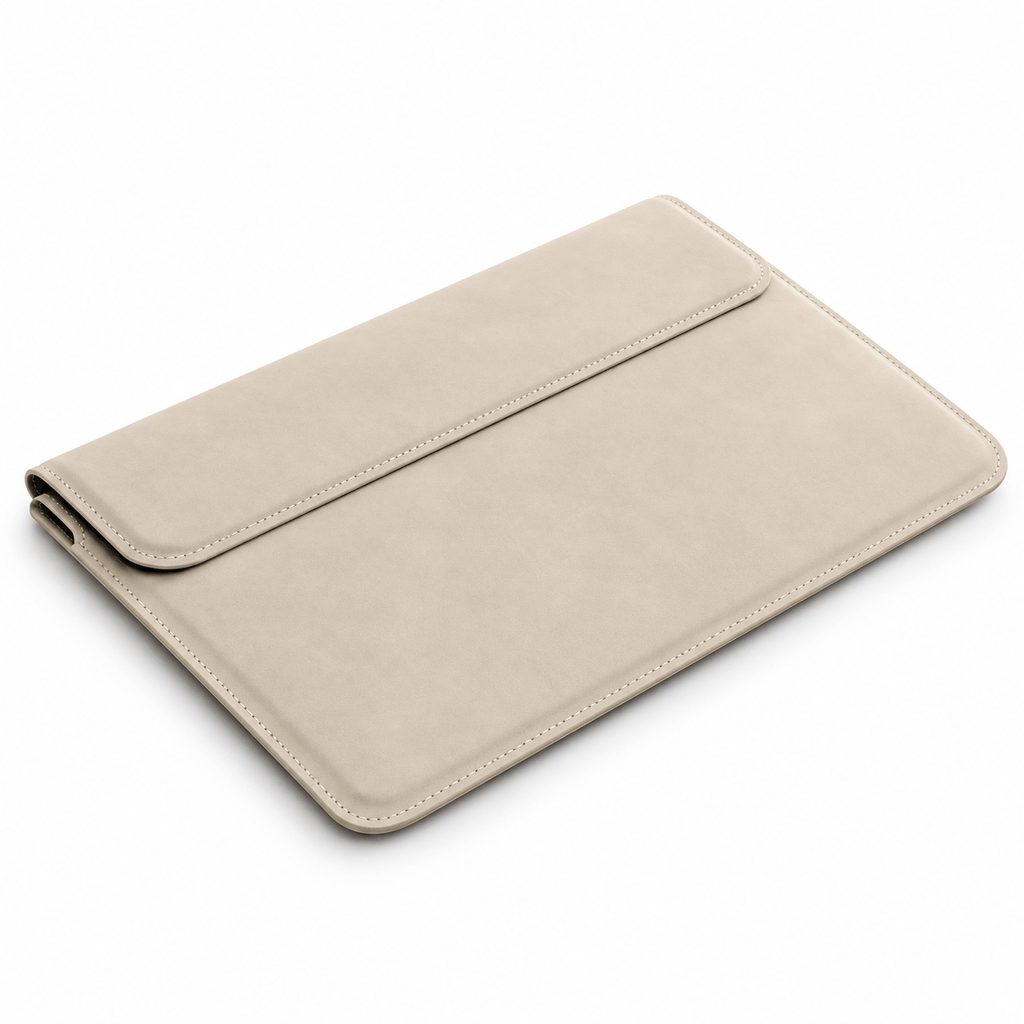 Le Mans — Beige — étui ordinateur sur fond blanc