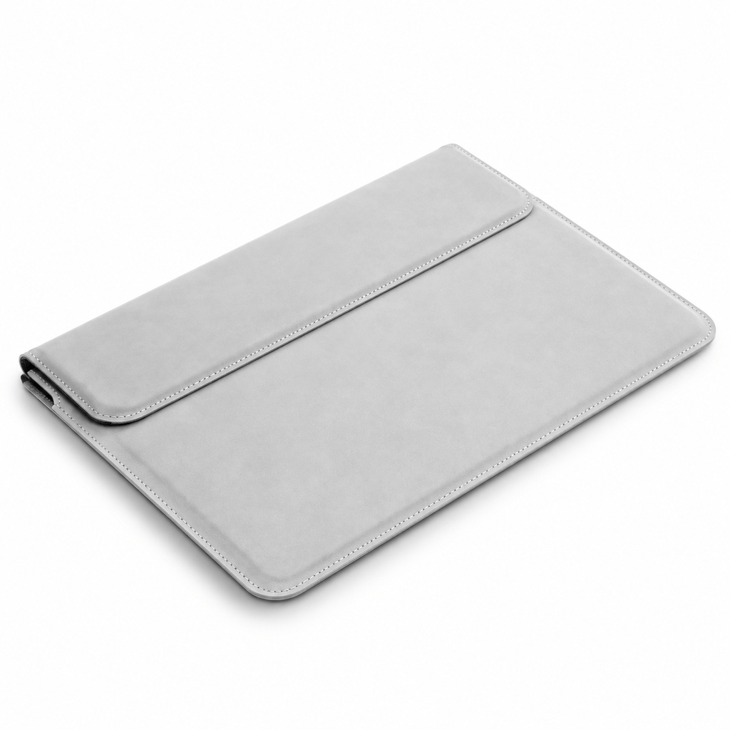 Le Mans — Gris clair — étui ordinateur sur fond blanc