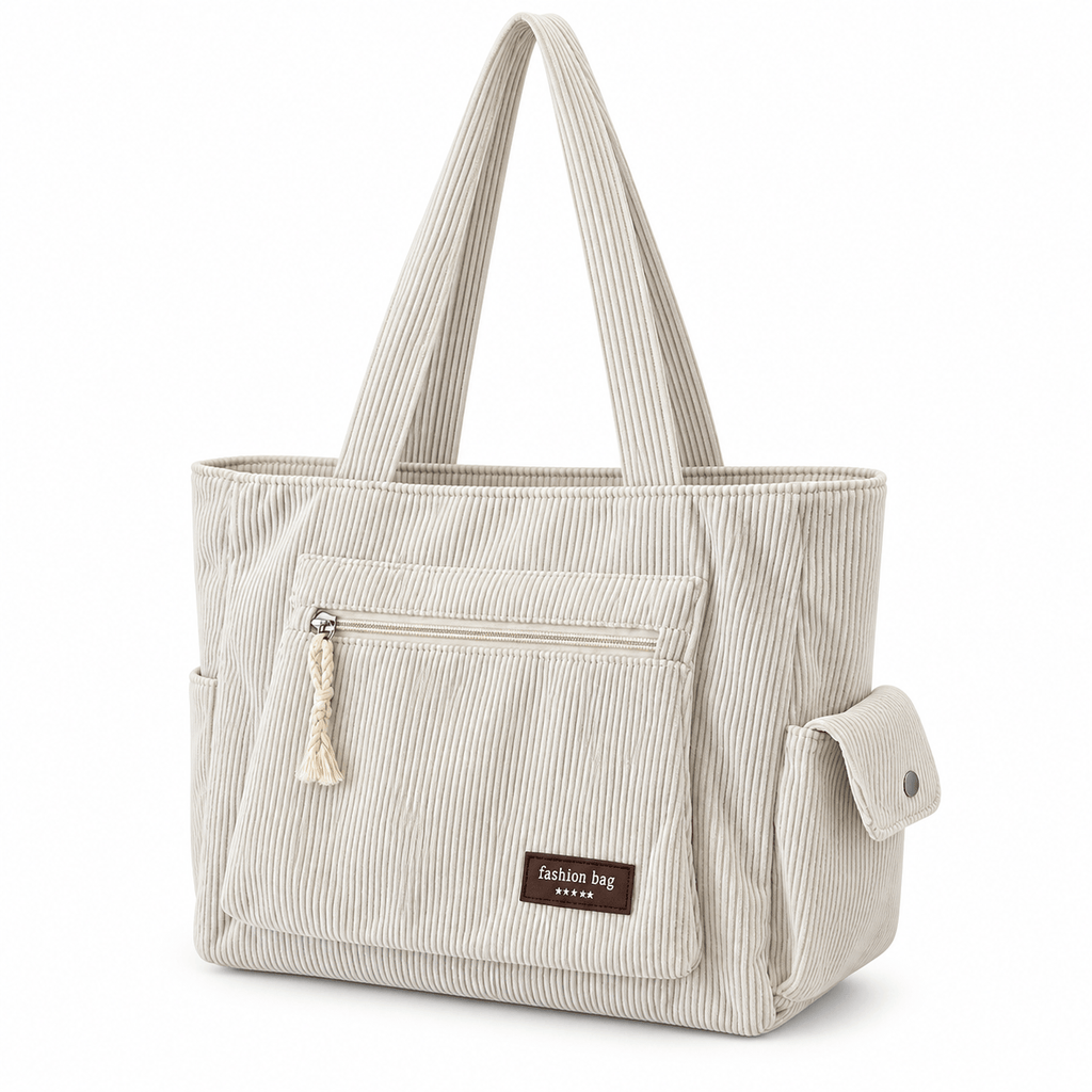 Lille — Beige — cabas seul sur fond blanc