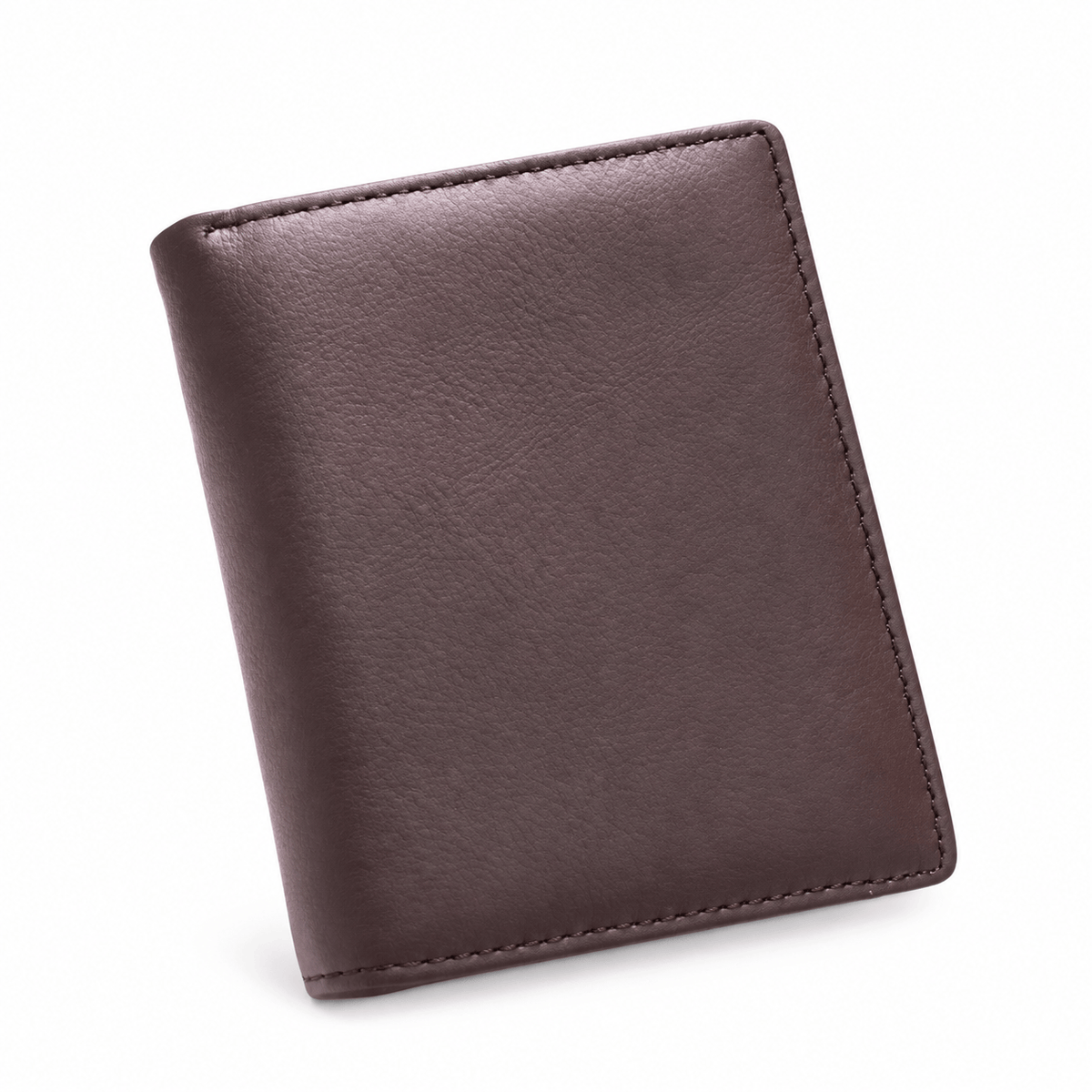 Mamoudzou — portefeuille Café cuir lisse, packshot sur fond blanc