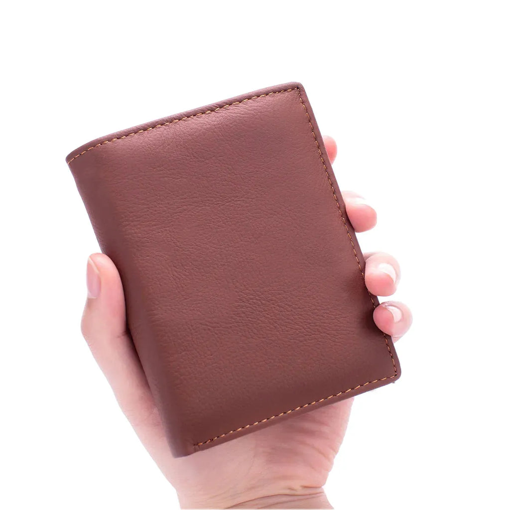 Mamoudzou, portefeuille en cuir véritable, porte-monnaie zippé, vue produit 11 (11 sur 12)