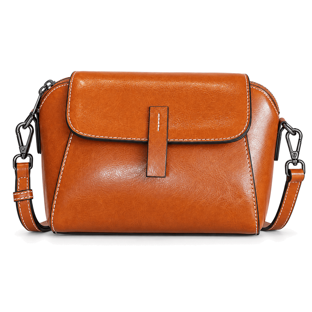 Martigues — sac marron seul sur fond blanc