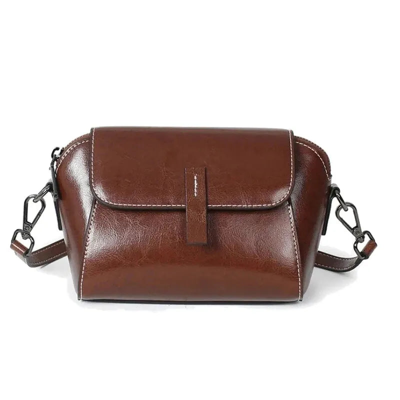 Martigues, sac bandoulière en cuir ciré de vachette, vue produit 2 (2 sur 8)