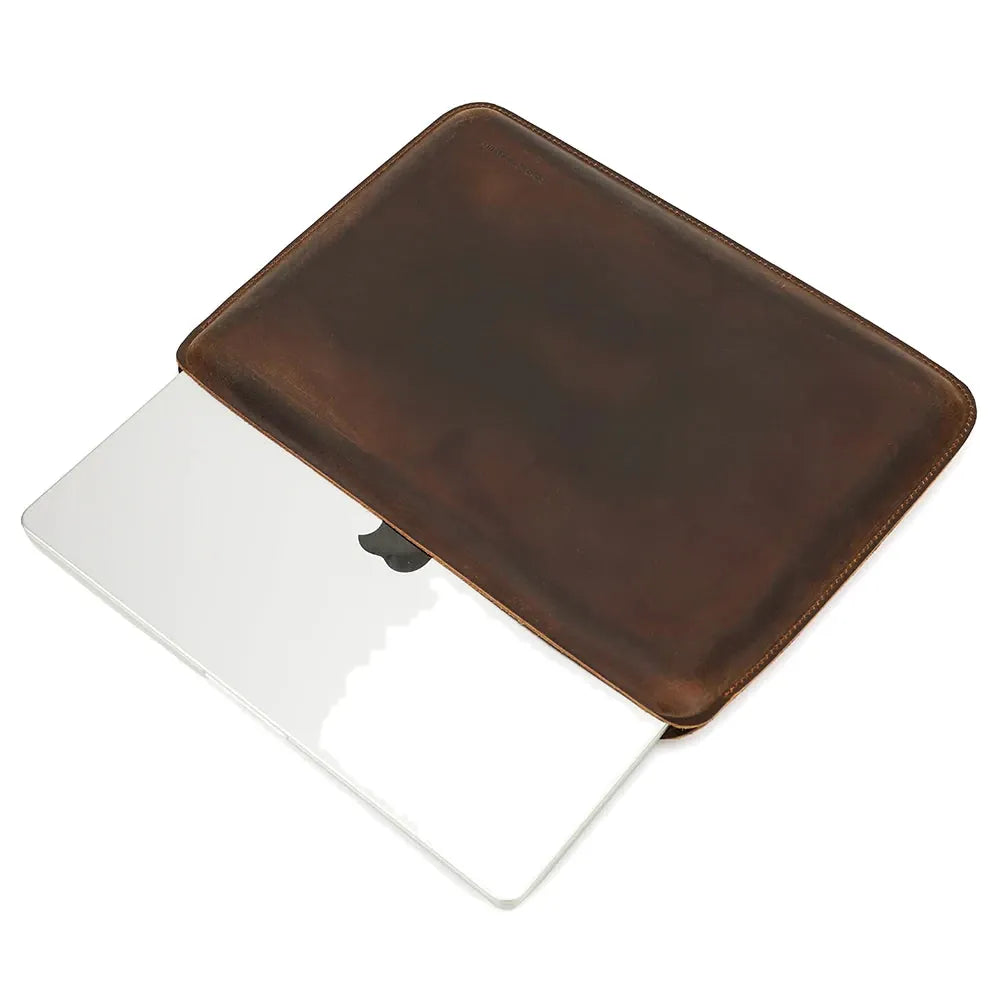 Metz, housse macbook en cuir de vache, 13 et 14 pouces, vue produit 8 (8 sur 8)