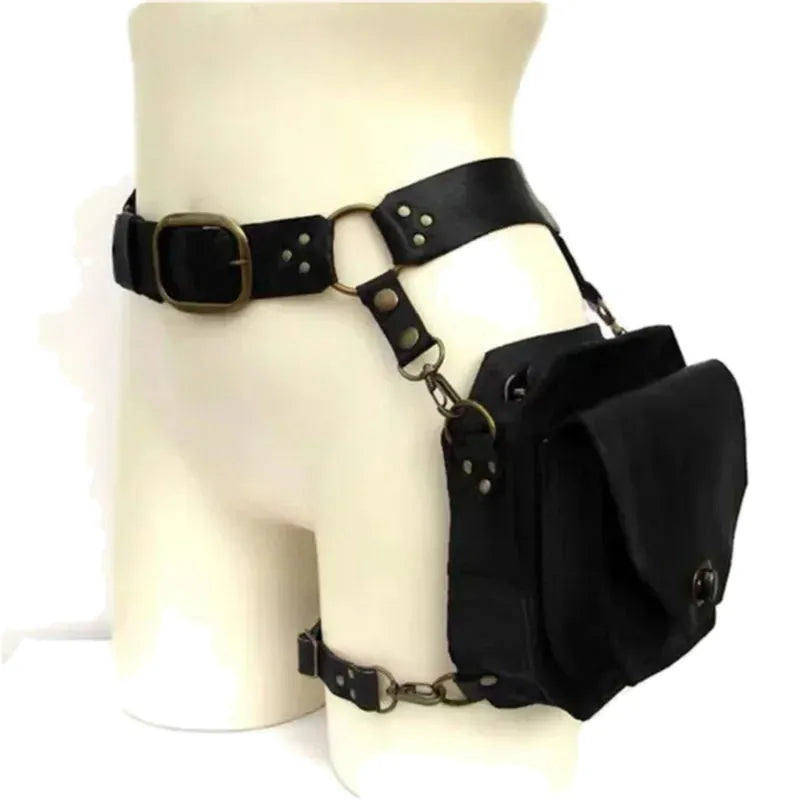 Meudon, sac de cuisse simili cuir, ceinture médiévale, vue produit 7 (7 sur 7)