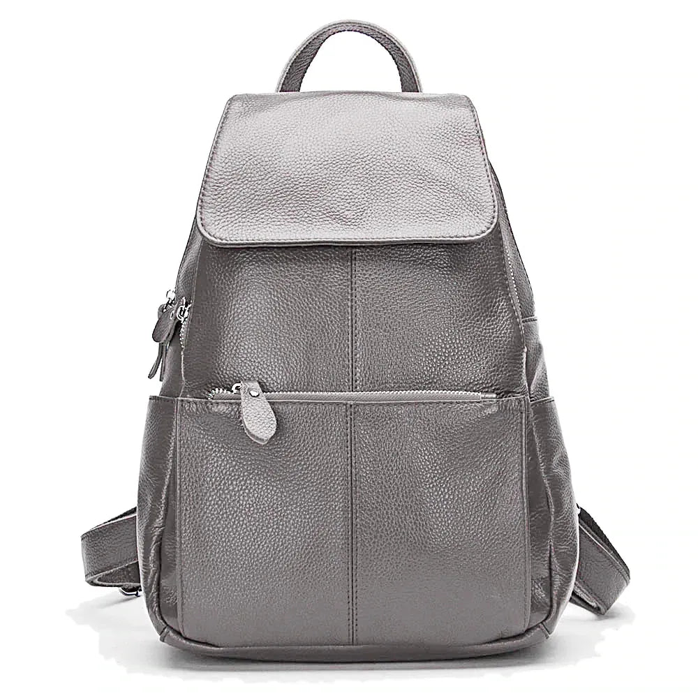 Montauban, sac à dos en cuir véritable, blanc et noir, vue produit 16 (16 sur 20)