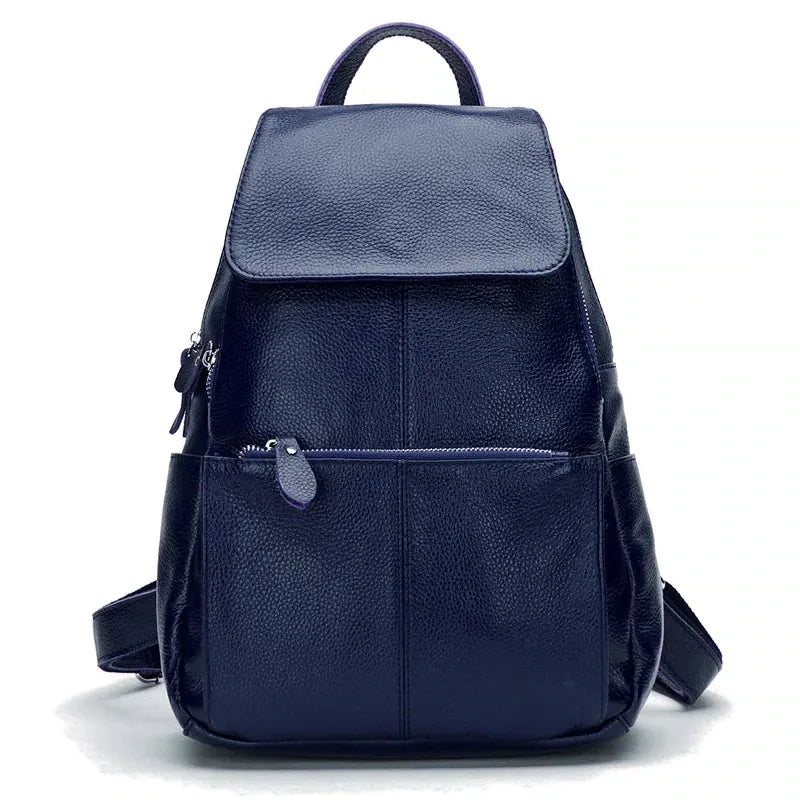 Montauban, sac à dos en cuir véritable, blanc et noir, vue produit 10 (10 sur 20)