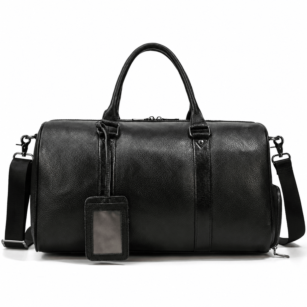 Montrouge — sac de voyage noir 45 cm avec bandoulière, sans personnalisation