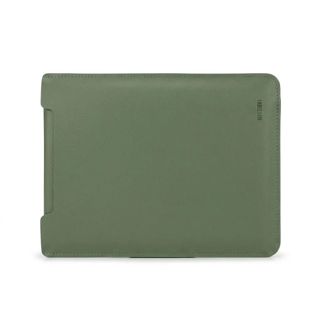 Mulhouse - Housse pour MacBook, doublure matelassée - packshot sur fond blanc, coloris vert