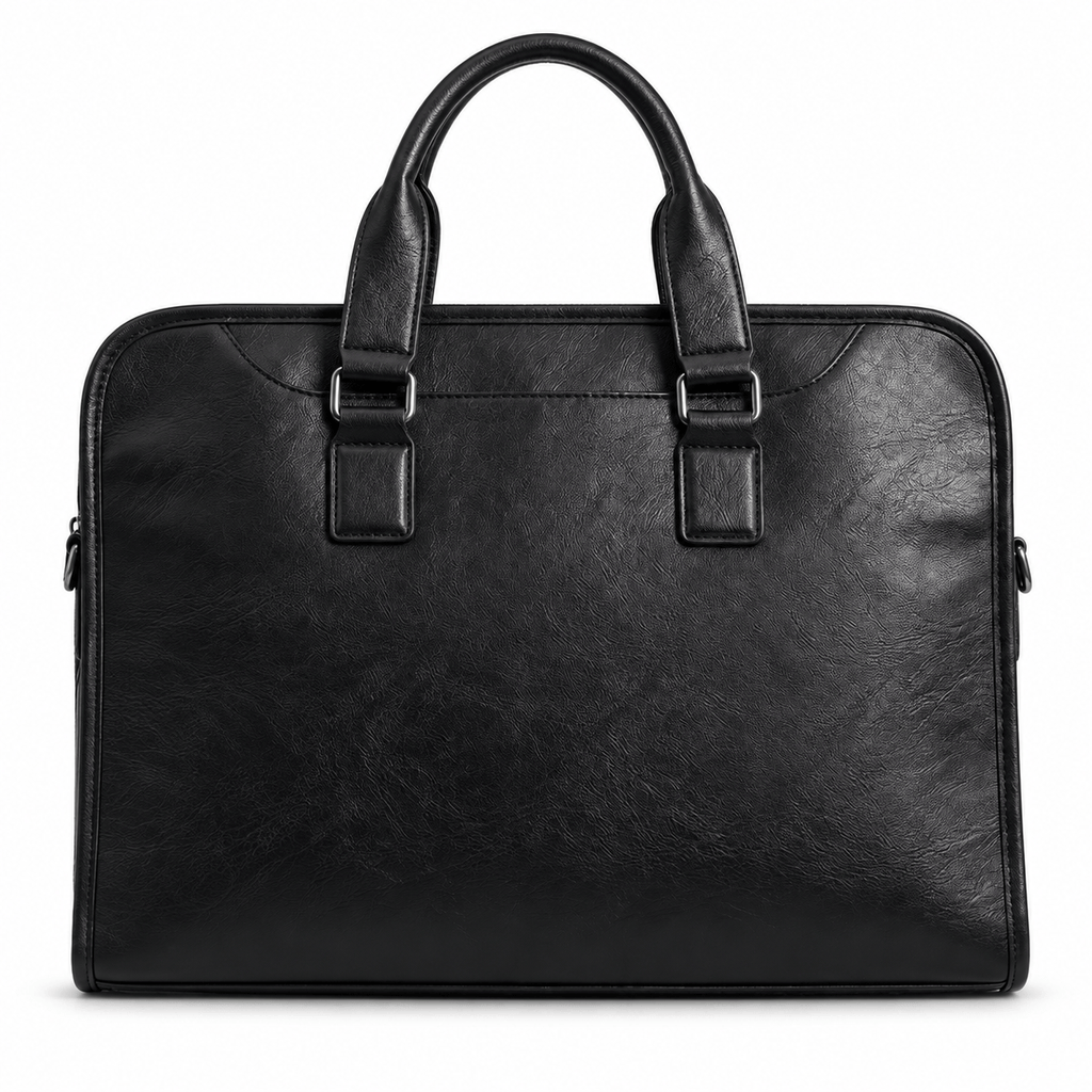 Nancy — mallette d’affaires noire finition mate, vue produit sur fond blanc
