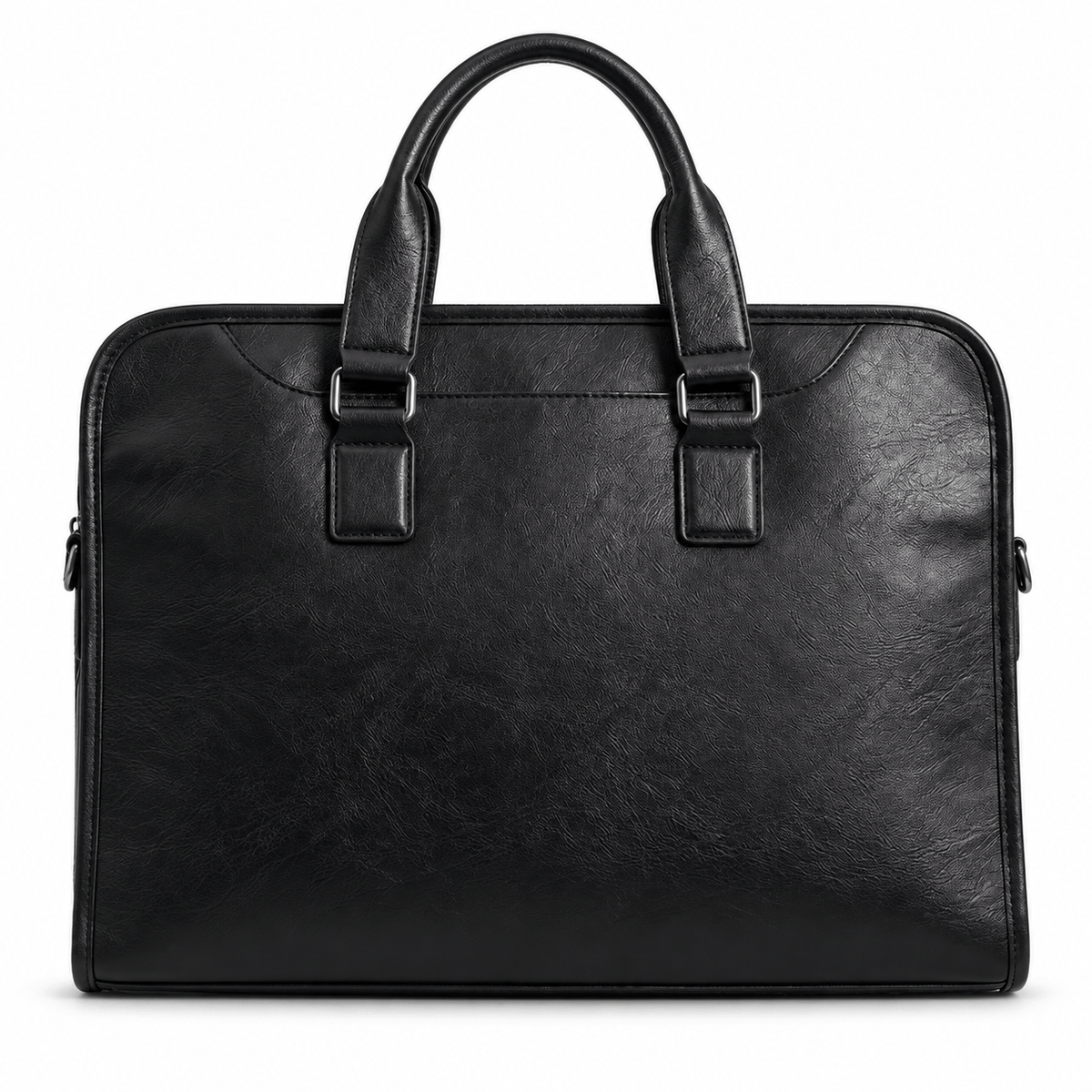 Nancy — mallette d’affaires noire finition mate, vue produit sur fond blanc