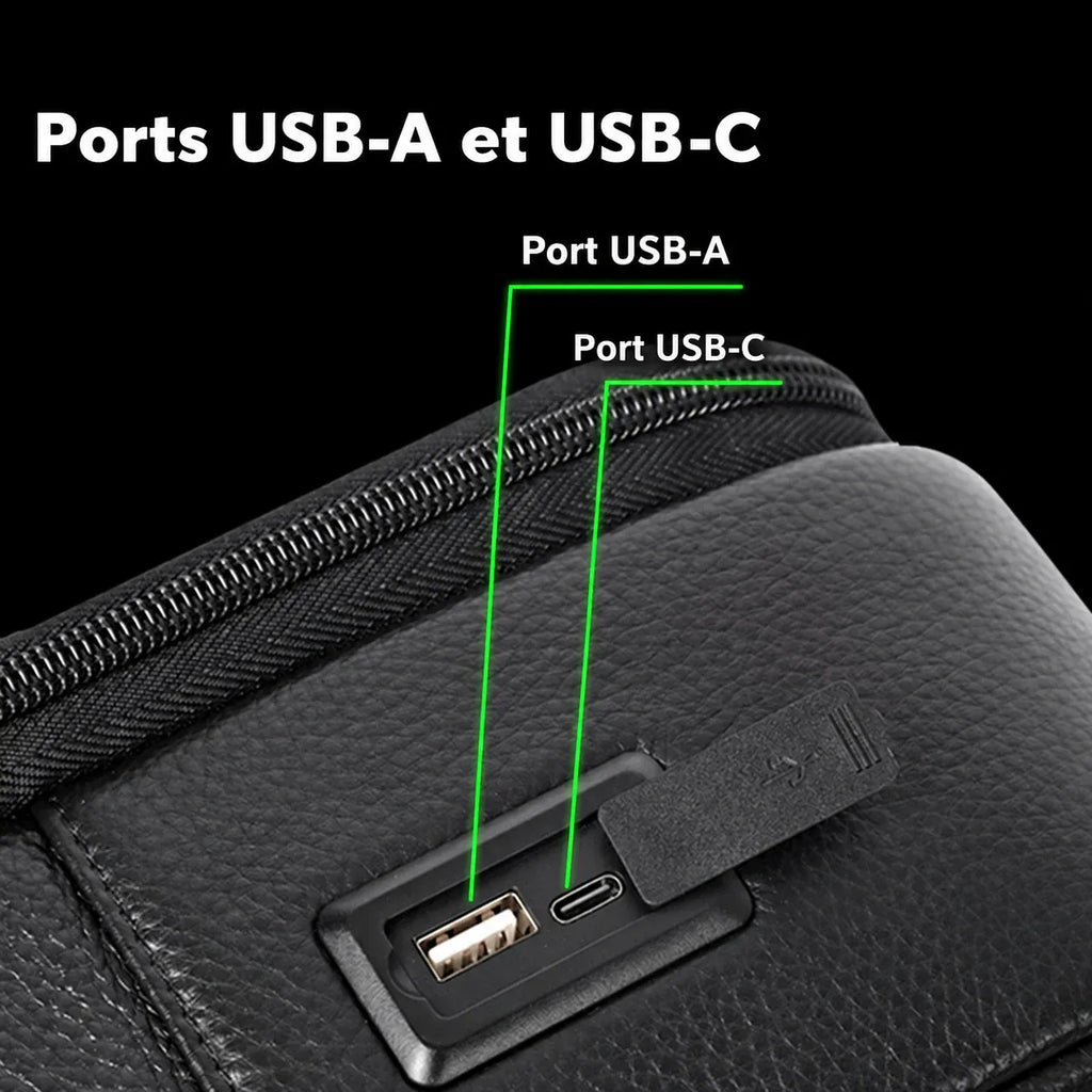 Neuilly-sur-Seine — détail des ports USB-A et USB-C