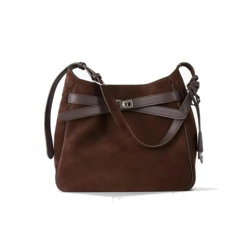 Nice, cabas en croûte de cuir, boucle ceinture, vue produit 10 (10 sur 14)