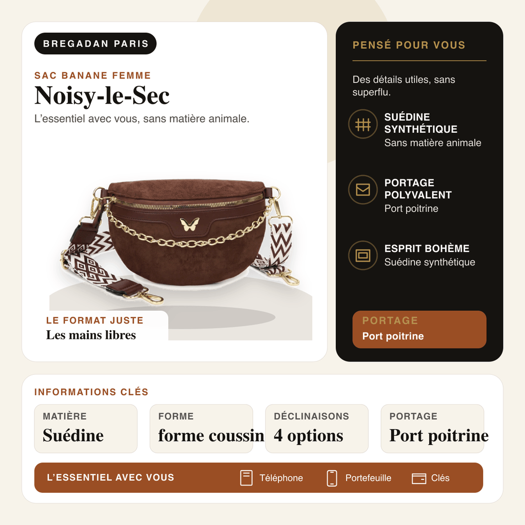 Noisy-le-Sec — infographie Bregadan V3 : suédine synthétique, Port poitrine