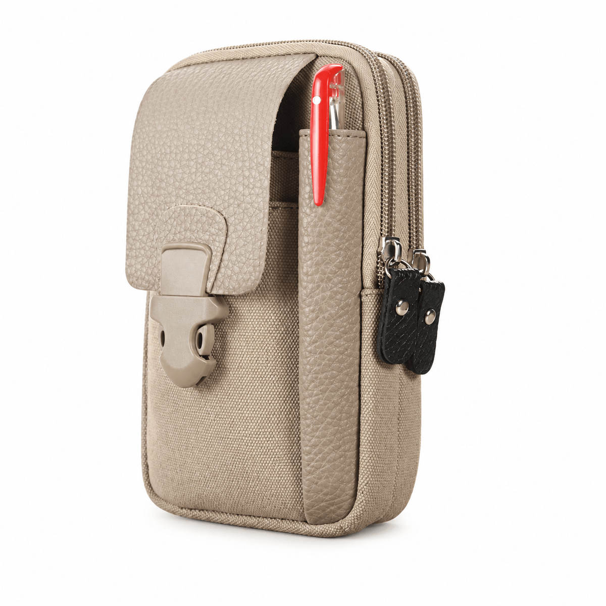 Poissy — Rabat à attache — Beige — packshot sur fond blanc