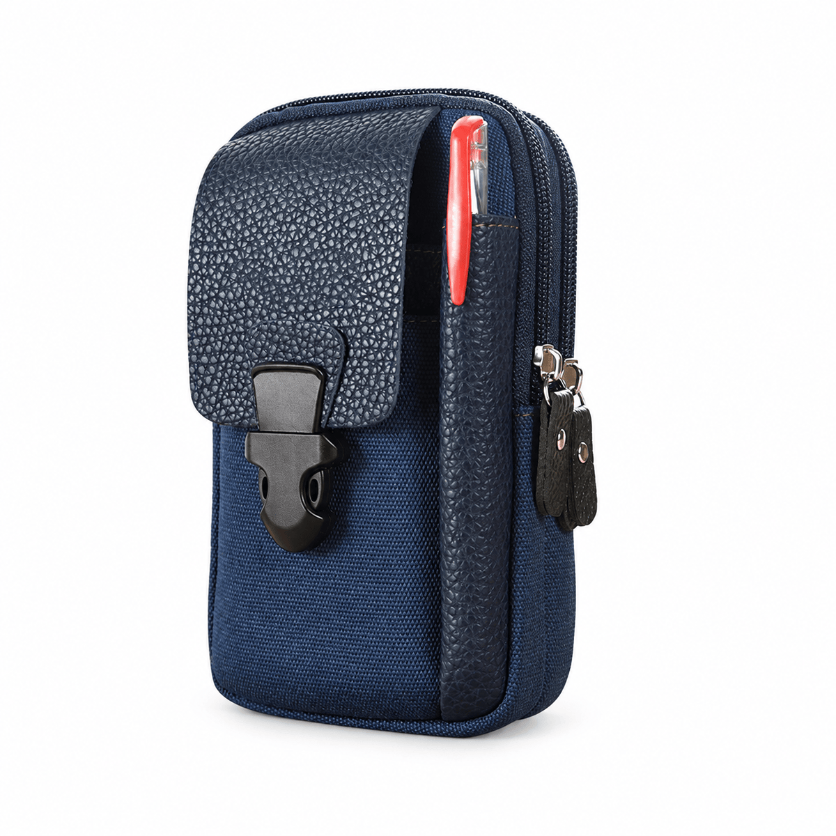 Poissy — Rabat à attache — Bleu — packshot sur fond blanc