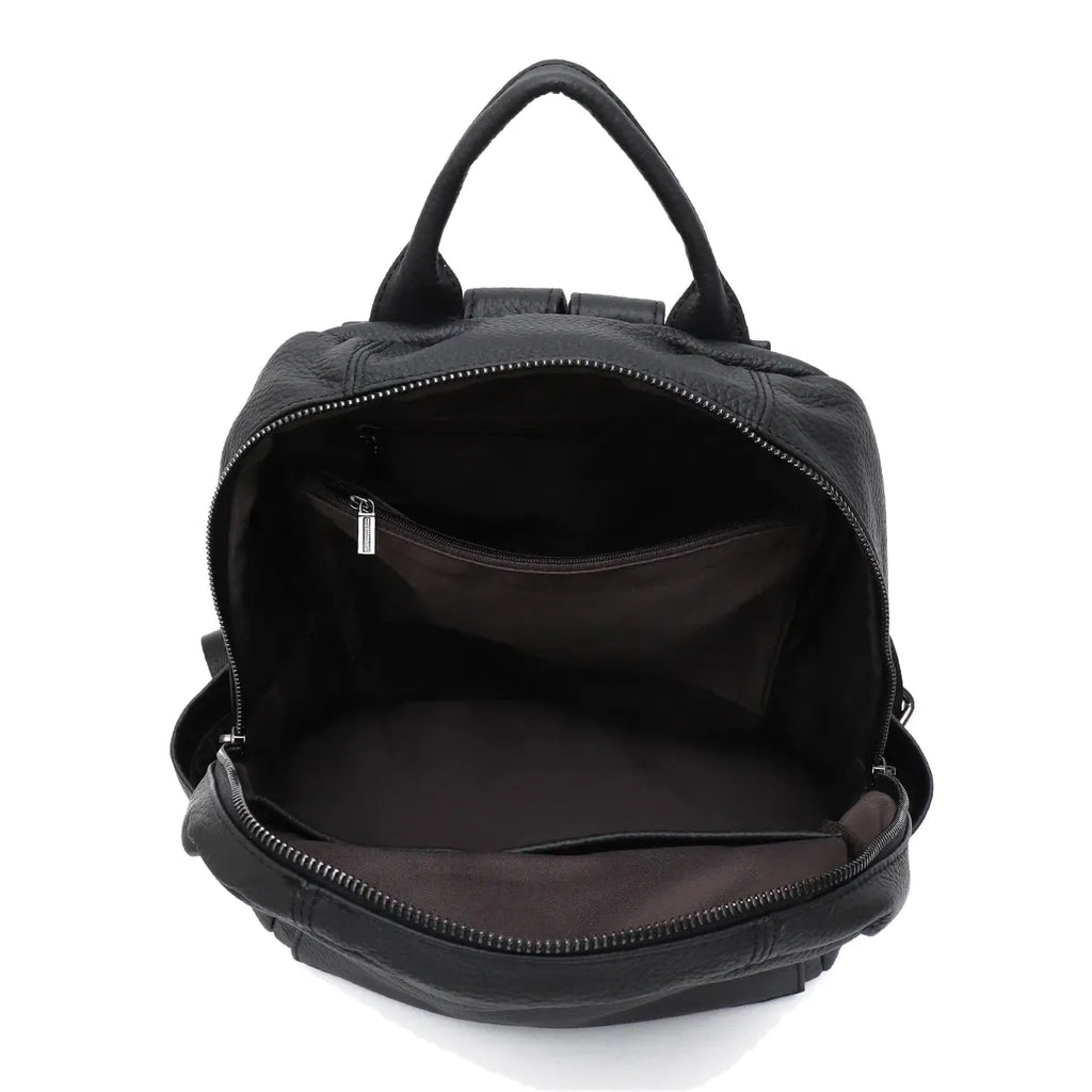 Quimper, sac à dos en peau de vache souple, usage quotidien, vue produit 5 (5 sur 10)