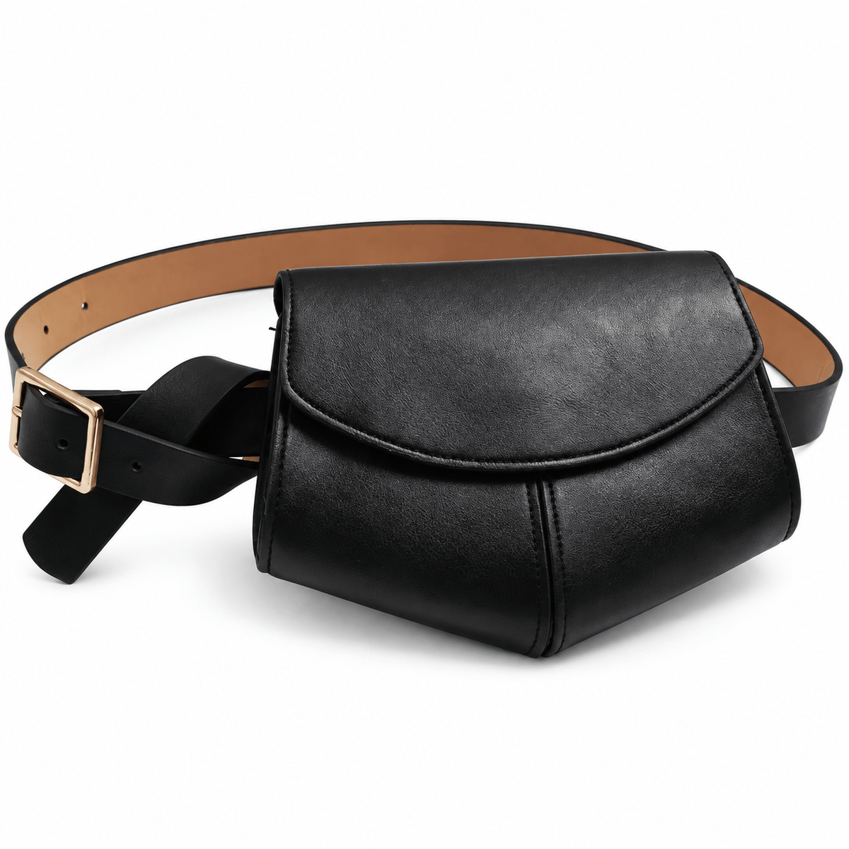Roubaix — sac banane noir seul sur fond blanc