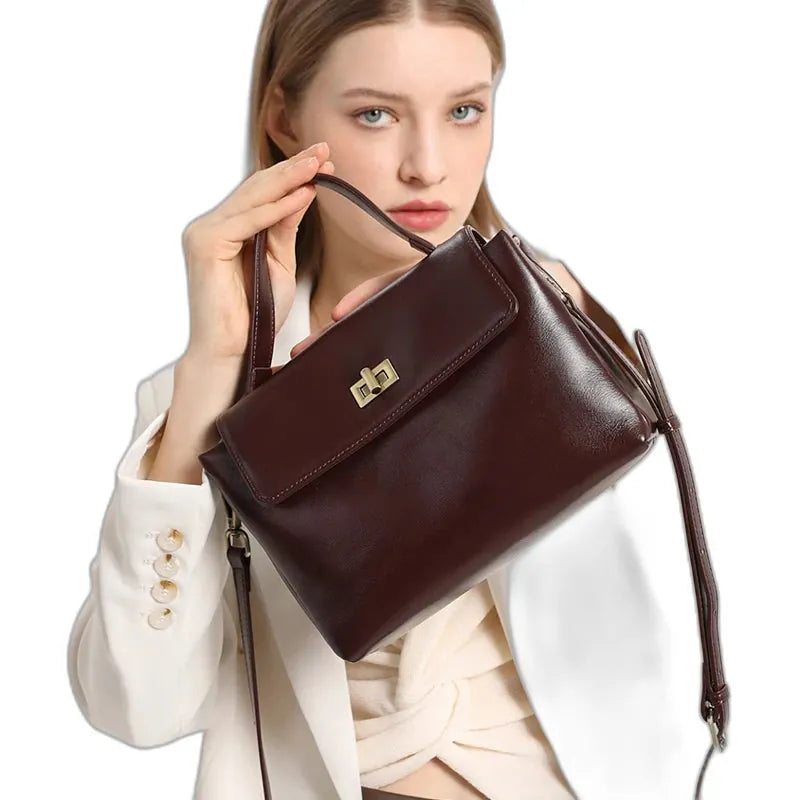 Saint-André, sac à main en cuir ciré, poignée supérieure, photo principale (1 sur 12)