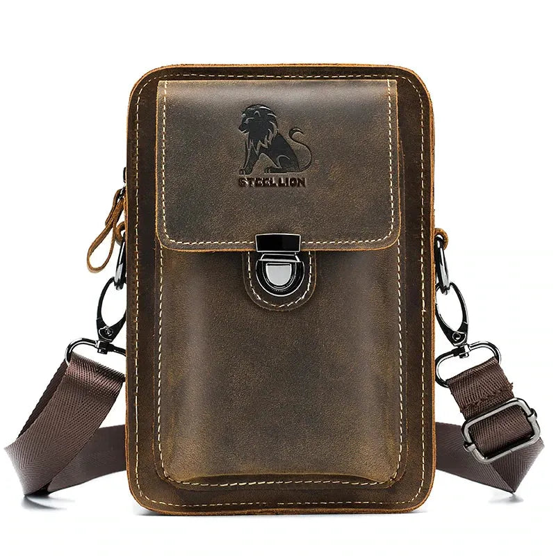 Saint-Laurent-du-Maroni, sac banane ceinture en cuir crazy horse, téléphone, vue produit 8 (8 sur 8)