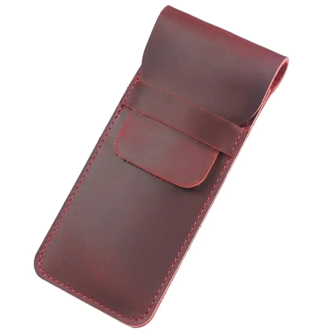 Saint-Maur-des-Fossés, porte-stylo plume en cuir véritable, fait main, vue produit 11 (11 sur 20)