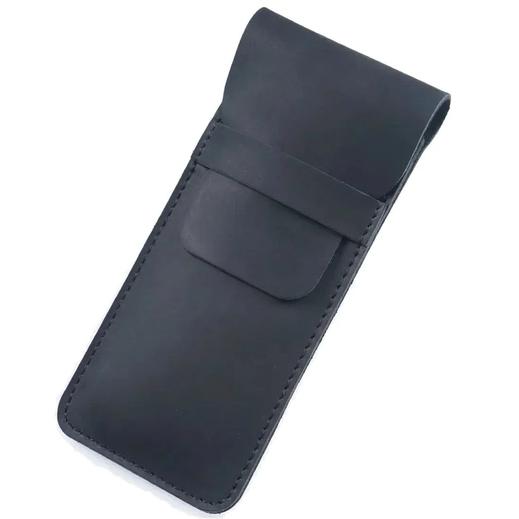 Saint-Maur-des-Fossés, porte-stylo plume en cuir véritable, fait main, vue produit 13 (13 sur 20)