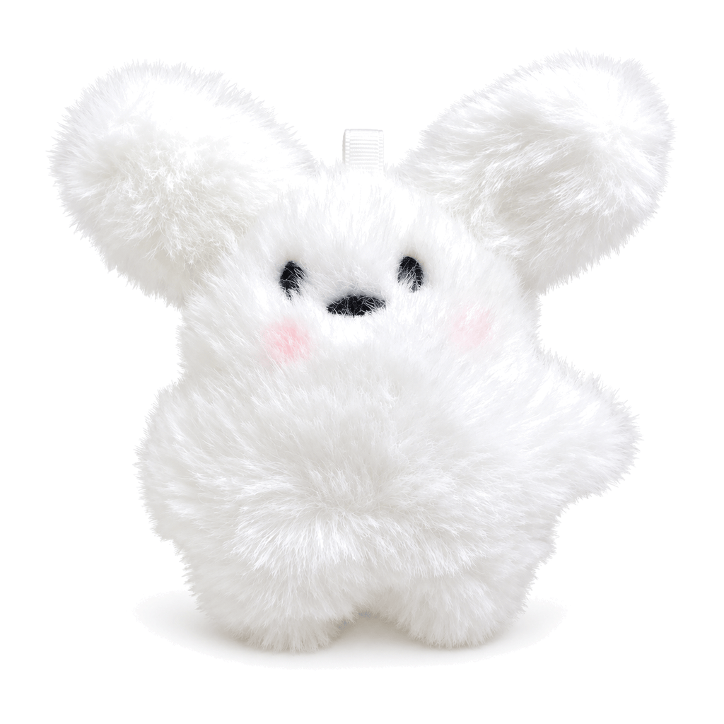 Talence — peluche blanche seule sur fond blanc