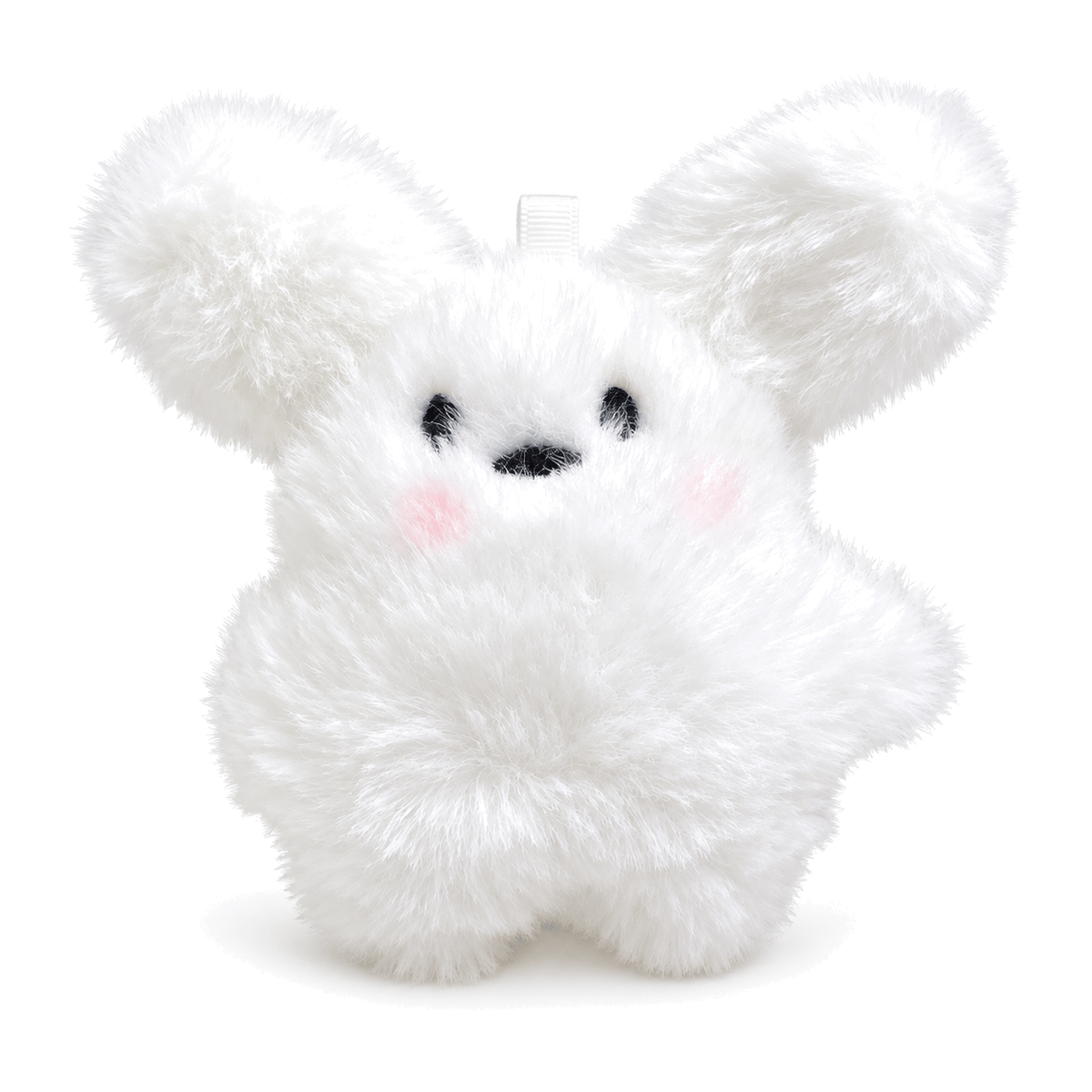 Talence — peluche blanche seule sur fond blanc
