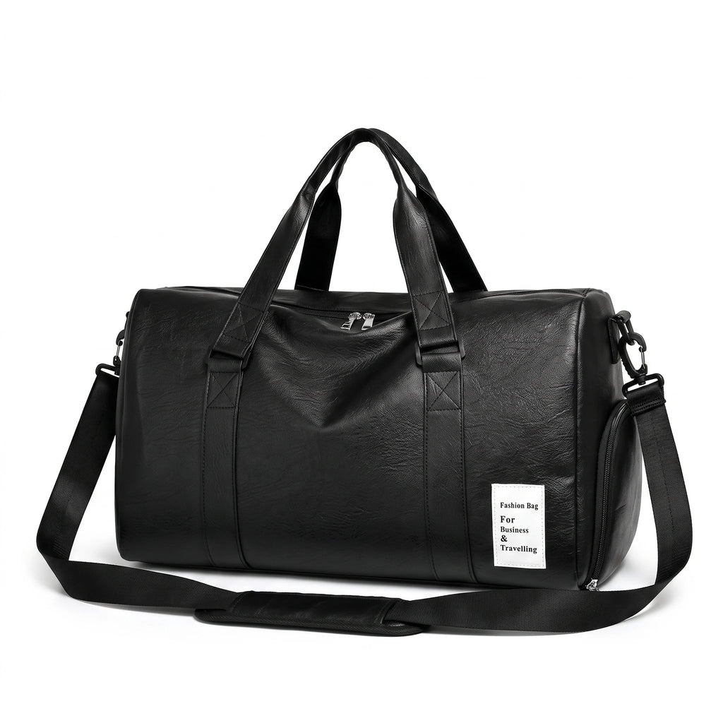 Tarbes - sac de voyage noir, packshot sur fond blanc