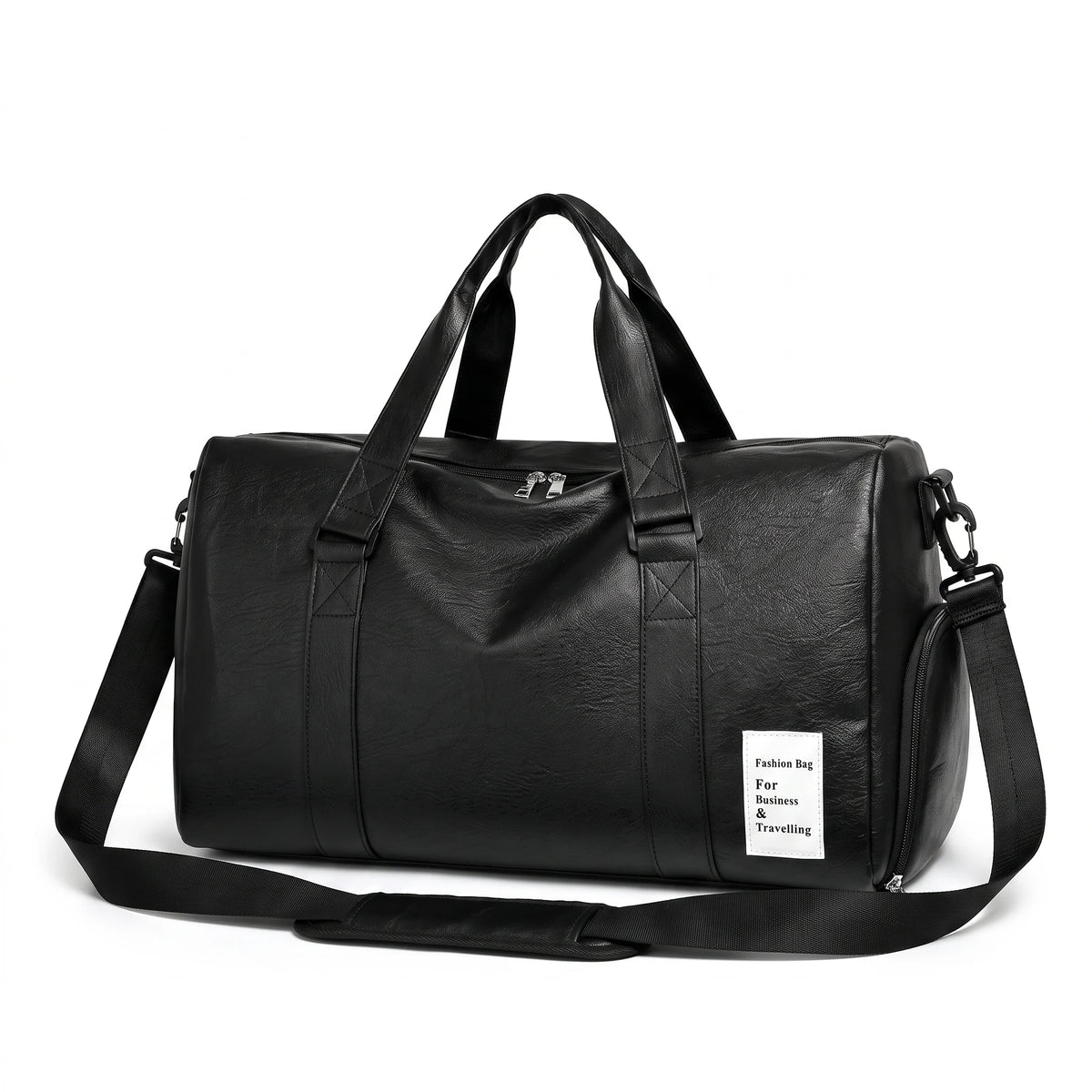 Tarbes - sac de voyage noir, packshot sur fond blanc