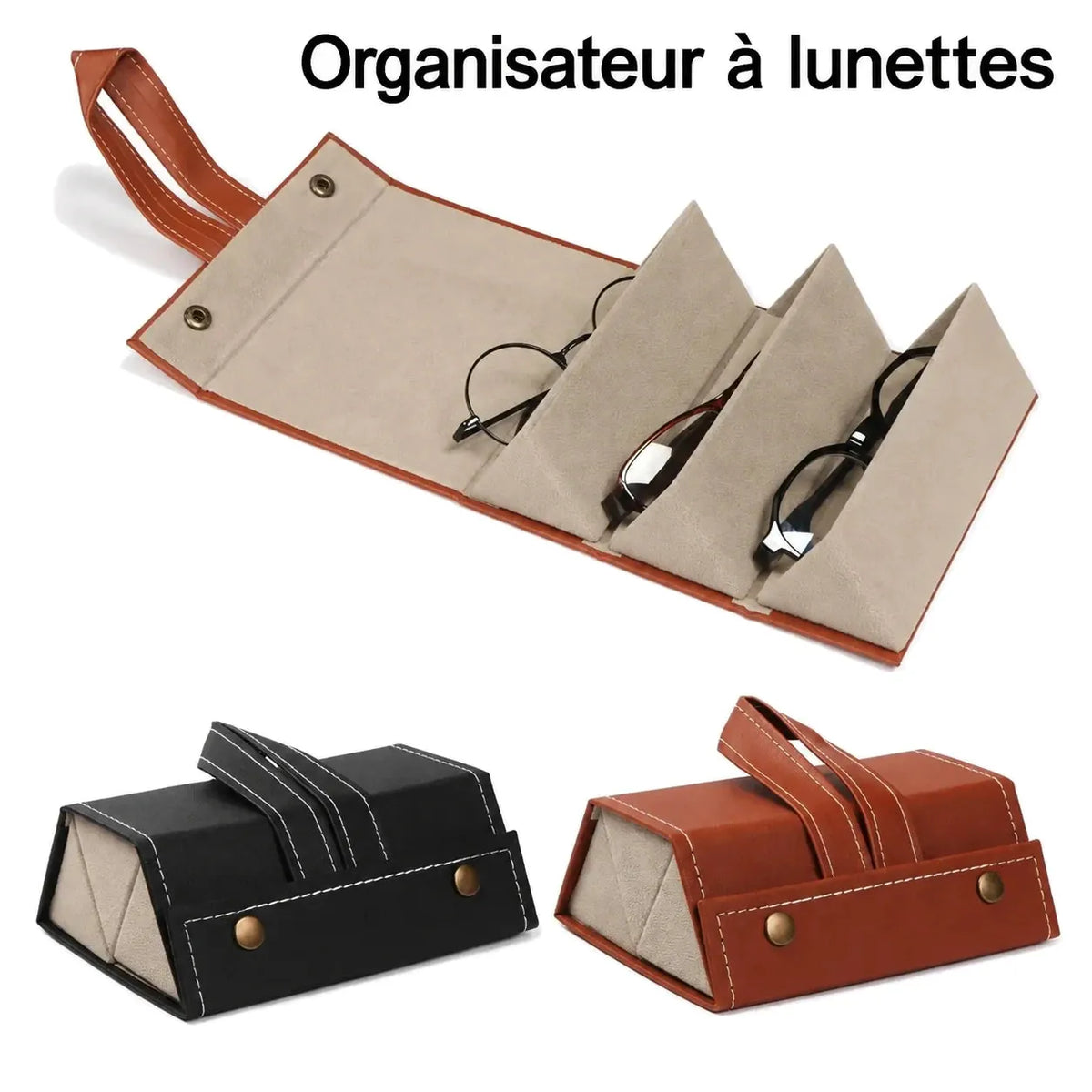 Tourcoing — Organisateur à lunettes en noir et marron