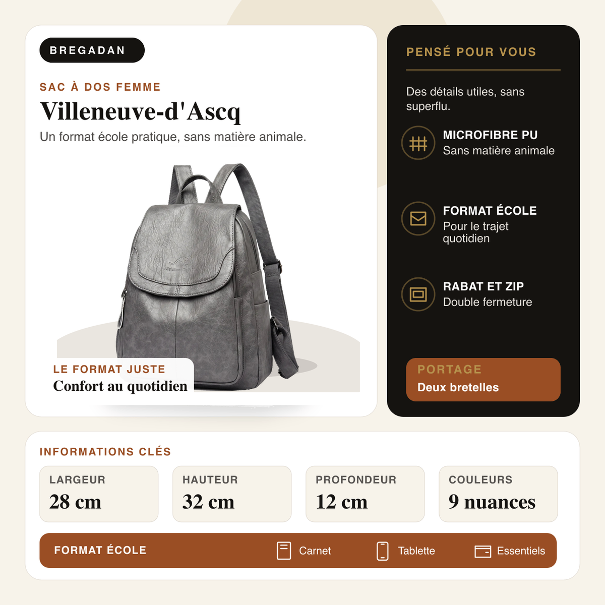 Villeneuve-d'Ascq — infographie Bregadan V3 : Un format école pratique, sans matière animale